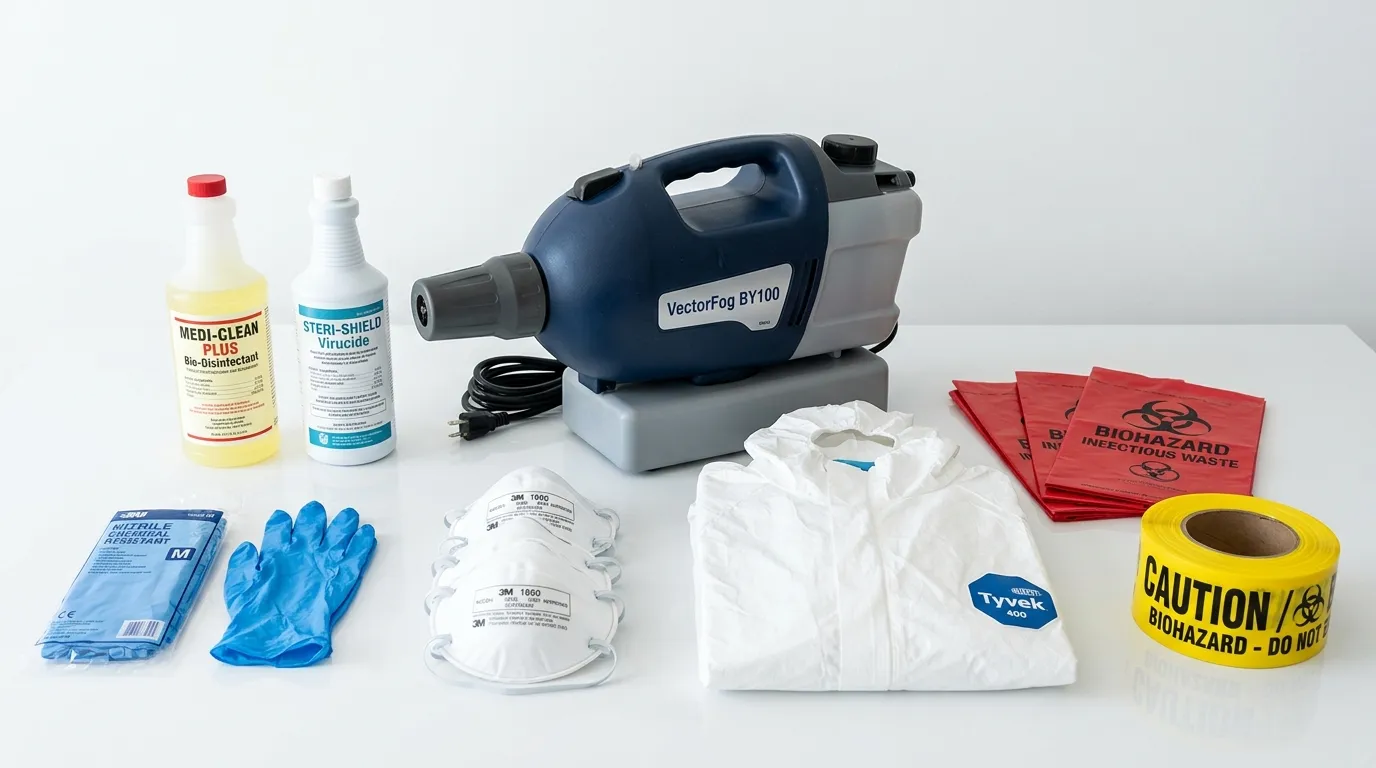 Professional biohazard remediation crew working in Columbia Falls